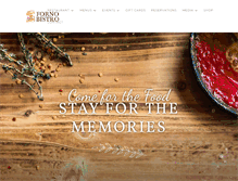 Tablet Screenshot of fornobistro.com